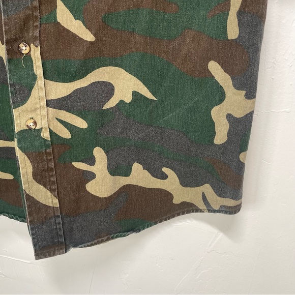 Vintage  Game Winner Camo Cargo Safari Short Sleeve Button Down - Picture 4 of 8